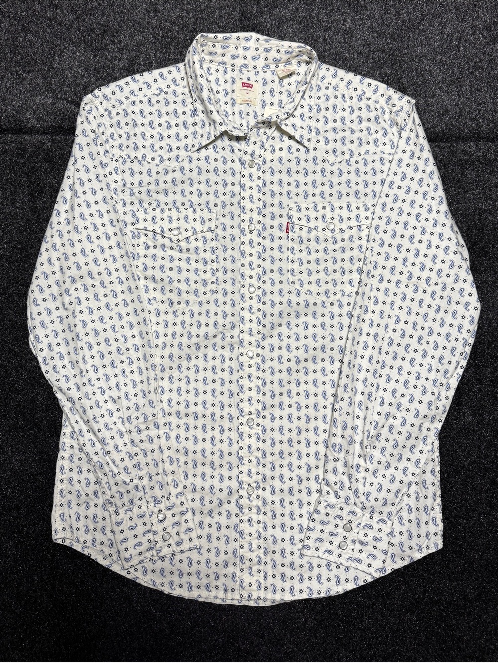Levi’s The Western Paisley Pearl Snap Shirt NWT M